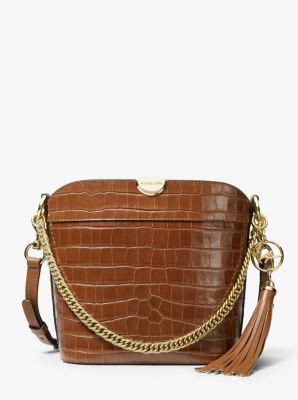 Michael Kors new Bea bucket shoulder & crossbody embossed 